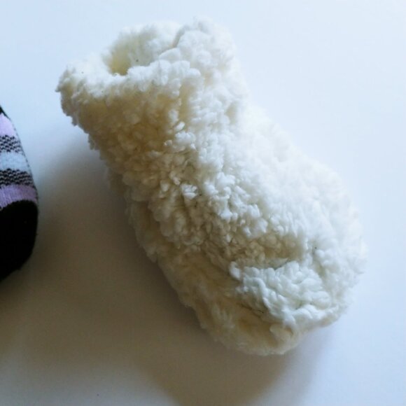 Pudus Plaid Lumberjack Sherpa Lined Slipper Socks - Picture 4 of 5